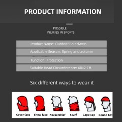 Outdoor sports riding mask balaclavas windproof dustproof breathable male and female motorcycle head cover facial sunscreen head set