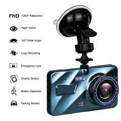New night vision car 4-inch driving recorder two-way recording For Car DVR Camera Full HD 1296P