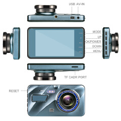 New night vision car 4-inch driving recorder two-way recording For Car DVR Camera Full HD 1296P