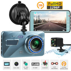 New night vision car 4-inch driving recorder two-way recording For Car DVR Camera Full HD 1296P