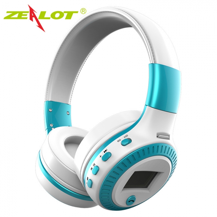 Zealot B19 Wireless Bluetooth Headphone Stereo Bass Earphone With Mic FM Radio TF Play LED Screen