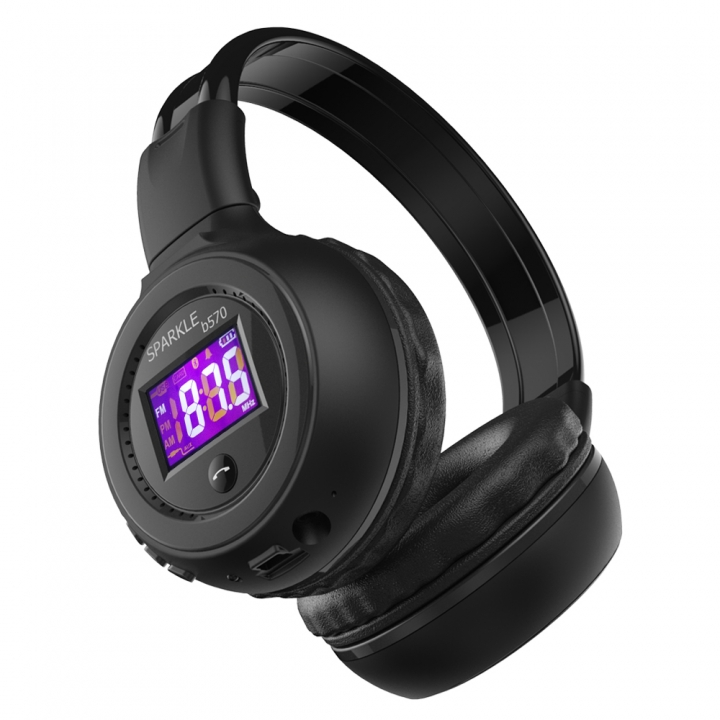 Zealot B570 Bluetooth Stereo Folding Headset Wireless Headset with LCD Screen FM Radio