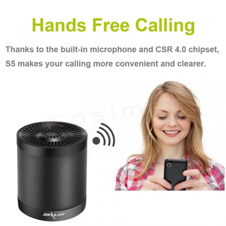 ZEALOT S5 Portable Bluetooth Speaker Column Wireless Subwoofer Super Bass Stereo USB TF Card Play
