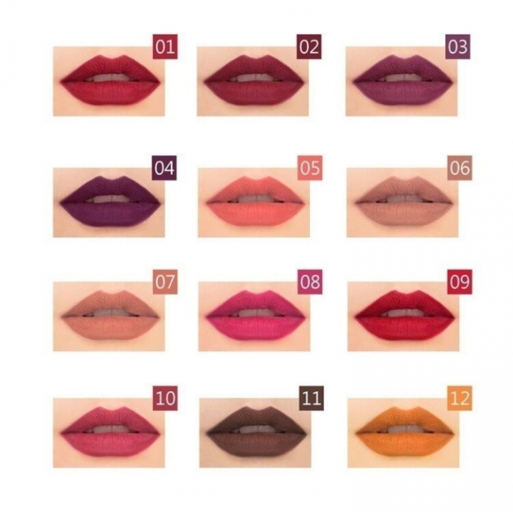 12pcs Makeup Matte Lip Pencil Eyeliner Eye Shadow Cosmetic Kit Long Lasting  Contour Liner Pencil