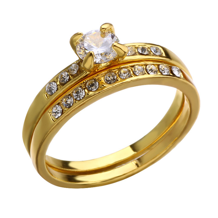 12 Styles 18K Gold Filled Diamond Women Men Wedding MenWomen Size 5 To 12 Ring Set Jewelry