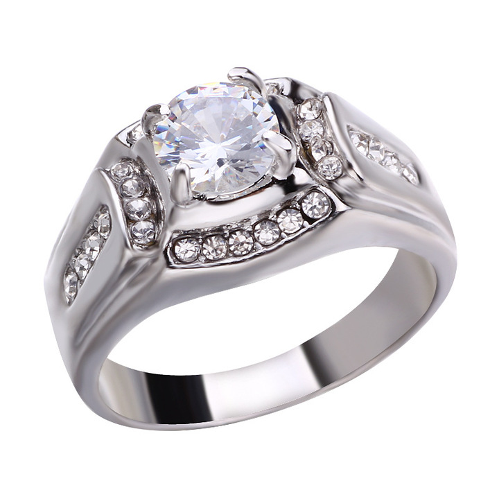 12 Styles 18K Gold Filled Diamond Women Men Wedding MenWomen Size 5 To 12 Ring Set Jewelry