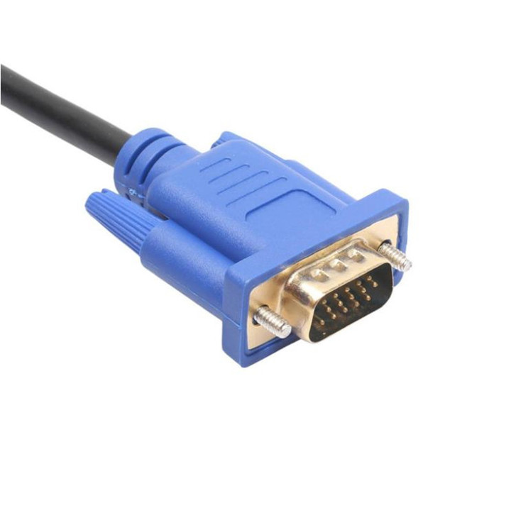 HDTV 1.8M HDMI Male To VGA Adapter Cable Connector Cable For PC TV Black P1A6