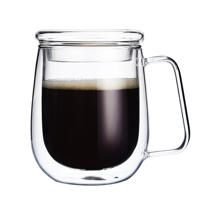 300ML Double Layer Glass Handmade Transparent Heat Resistant Cup Coffee Tea Drink Cups Kitchen Tool