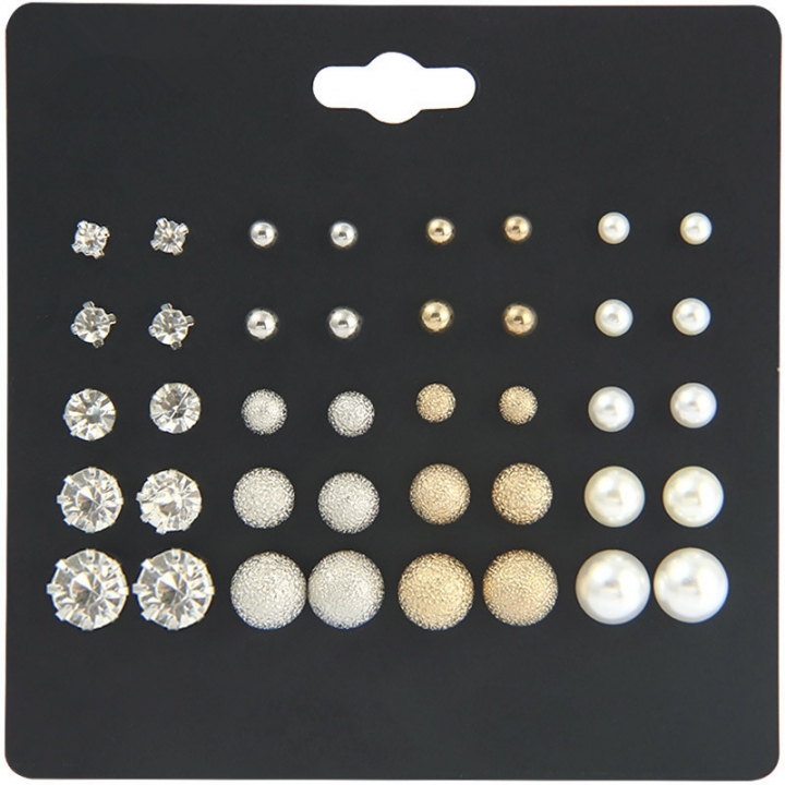 20 for plate size suit pearl earrings female six claw zircon earrings pearl set auger adorn article