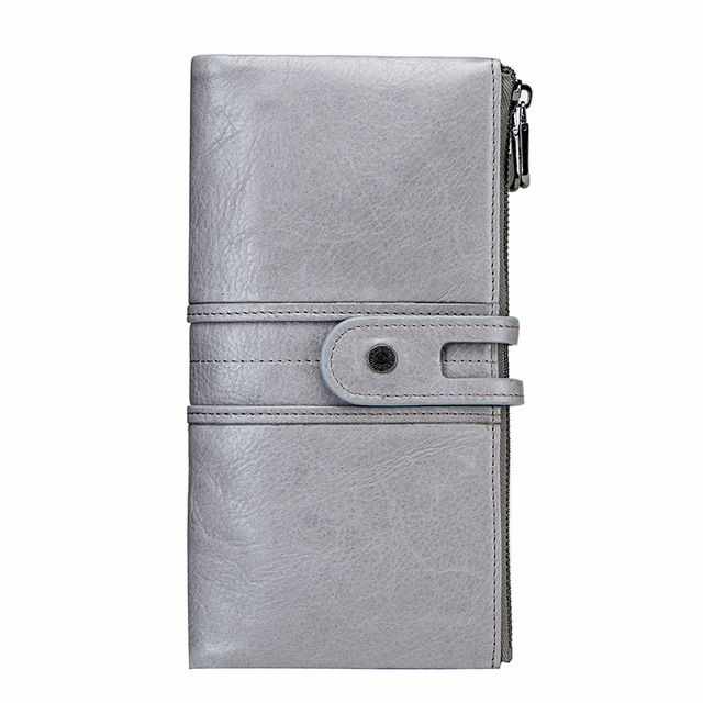 Women Purses Long Zipper Genuine Leather Ladies Clutch Bags With Cellphone Holder Card Holder Wallet