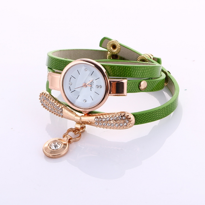 Women Watches Fashion Casual Bracelet Women Leather Rhinestone Quartz Watch Clock Female