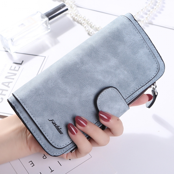Women Scrub Leather Lady Purses High Quality Ladies Clutch Wallet Long Female Wallet