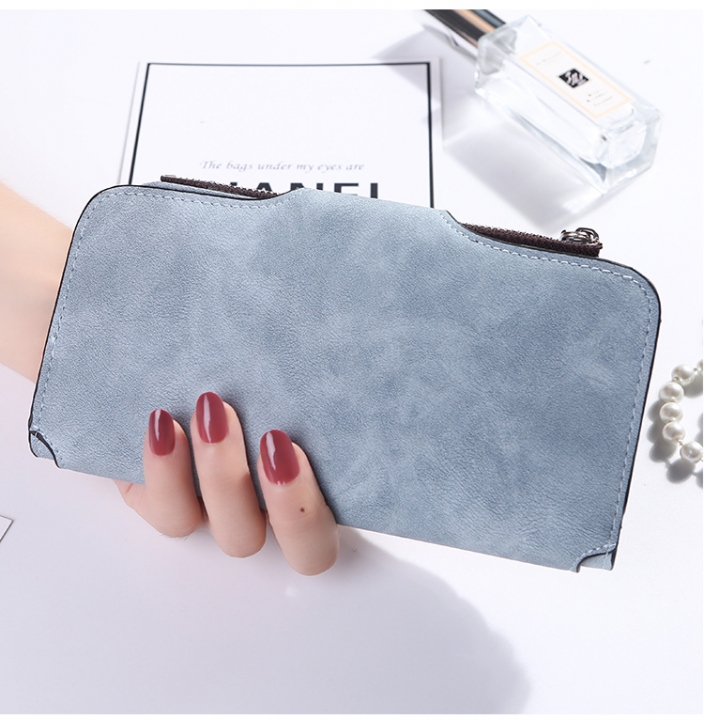 Women Scrub Leather Lady Purses High Quality Ladies Clutch Wallet Long Female Wallet