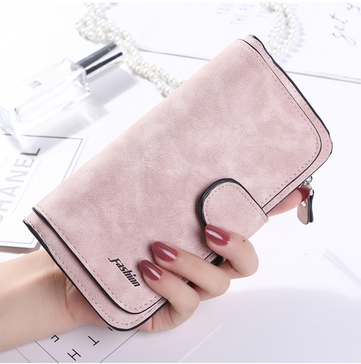 Women Scrub Leather Lady Purses High Quality Ladies Clutch Wallet Long Female Wallet
