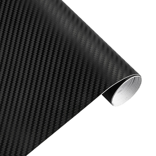 30cmx127cm 3D Carbon Fiber Vinyl Car Wrap Sheet Roll Film Car stickers and Decals Car Styling