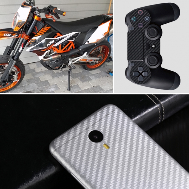 30cmx127cm 3D Carbon Fiber Vinyl Car Wrap Sheet Roll Film Car stickers and Decals Car Styling