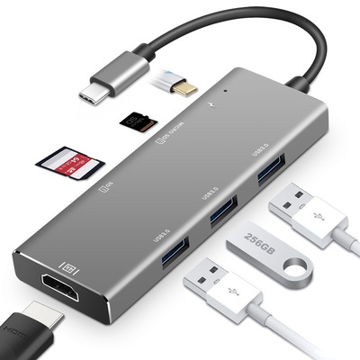 USB HUB USB C to HDMI RJ45 Thunderbolt 3 Adapter for MacBook Samsung Galaxy S9/USB 3.0 HUB