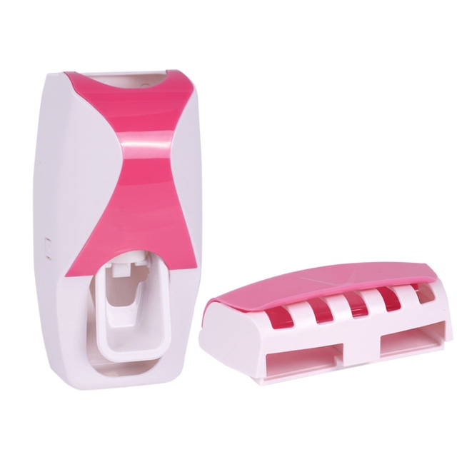 Creative Automatic Plastic Lazy Toothpaste Dispenser 5Toothbrush Holder Bathroom Bathing Accessories