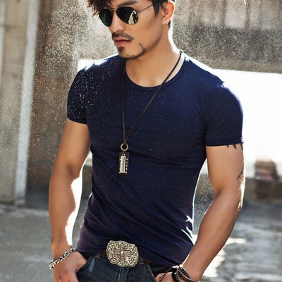 2018 Brand Clothing V neck Men's T Shirt Men Fashion Tshirts Fitness Casual For Male T-shirt