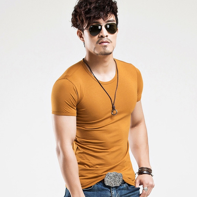 2018 Brand Clothing V neck Men's T Shirt Men Fashion Tshirts Fitness Casual For Male T-shirt