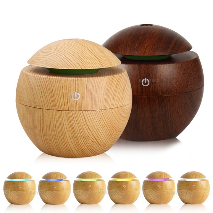 USB Aroma Essential Oil Diffuser Ultrasonic Cool Mist Humidifier Air Purifier 7Color LED Night light