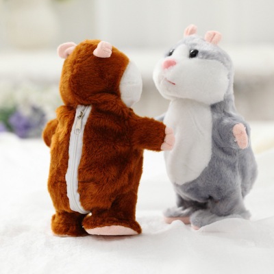 16cm Lovely Talking Hamster Speak Talk Sound Record Repeat Stuffed Plush Animal Hamster Toys