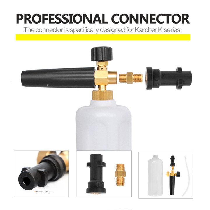 High Pressure Snow Foam Lance Soap Foamer Adjustable Foam Nozzle Foam Generator Car Washer