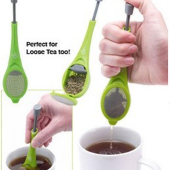 Tea Infuser Built-in plunger Healthy Intense Flavor Tea bag Plastic Tea&amp;Coffee Strainer Measure