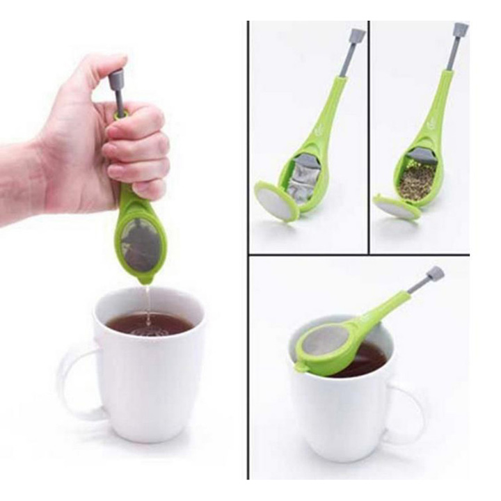 Tea Infuser Built-in plunger Healthy Intense Flavor Tea bag Plastic Tea&amp;Coffee Strainer Measure