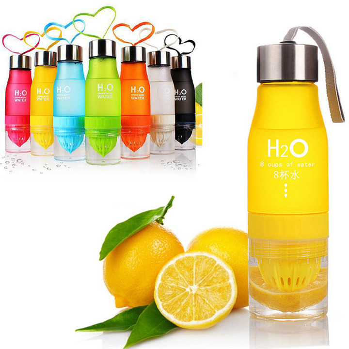 680ml Water Bottle plastic Fruit bottle Infuser Drink Outdoor Sports Juice lemon Portable Kettle