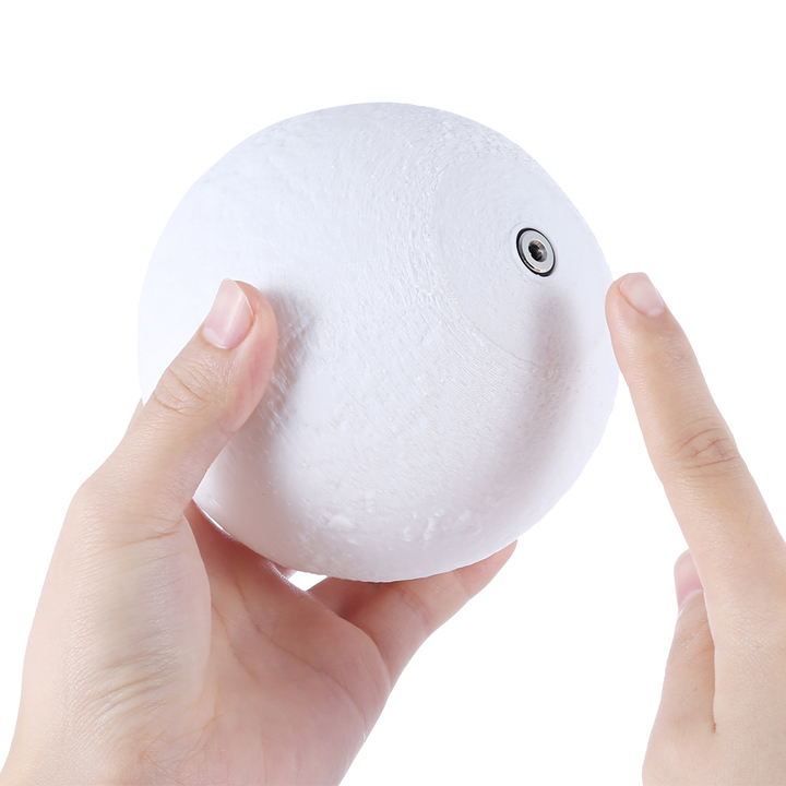 Rechargeable 3D Print Moon Lamp Color Change Touch Switch Bedroom Bookcase Night Light Home Decor
