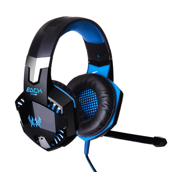 G2000 Computer Stereo Gaming Headphones casque Deep Bass Game Earphone Headset with Mic LED Light