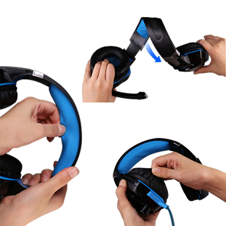 G2000 Computer Stereo Gaming Headphones casque Deep Bass Game Earphone Headset with Mic LED Light