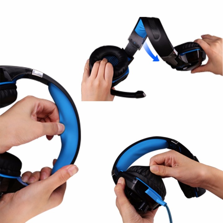 G2000 Computer Stereo Gaming Headphones casque Deep Bass Game Earphone Headset with Mic LED Light
