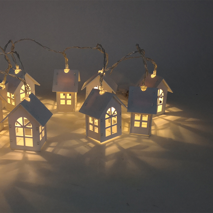 LED Christmas Tree House Style LED Light String Garland HOME New Year Christmas Decorations Home