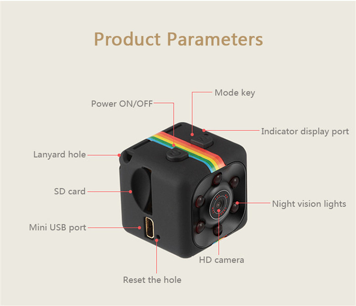 SQ11 Mini Camera 1080P Video Recorder Digital Cam Micro Full HD IR Night Vision DV DVR Camcorder