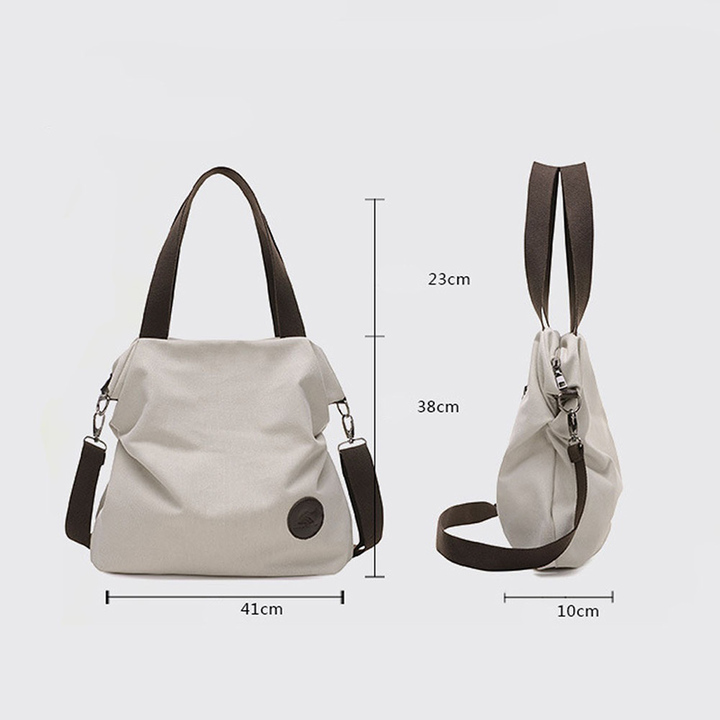 fashion Large Pocket Casual Tote Women's Handbag Shoulder Handbags Canvas Leather Capacity Bags