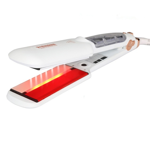 Multi-function infrared clamp plate Steam Hair Straightener Infrared Heating straight hair Tool
