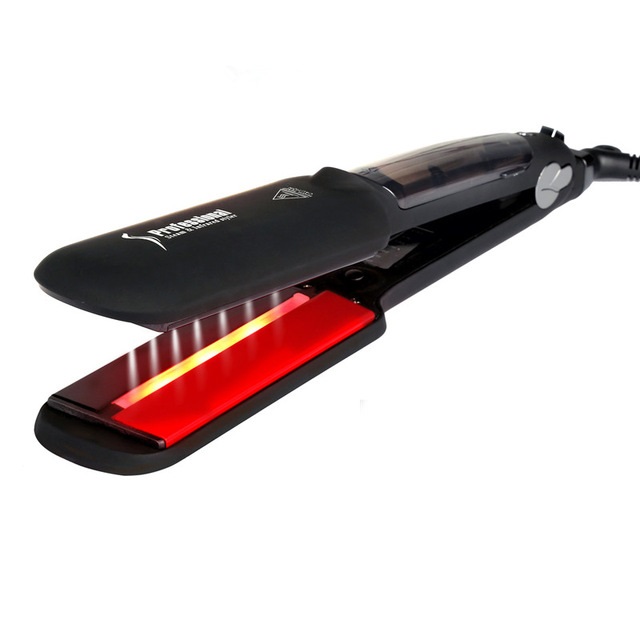 Multi-function infrared clamp plate Steam Hair Straightener Infrared Heating straight hair Tool
