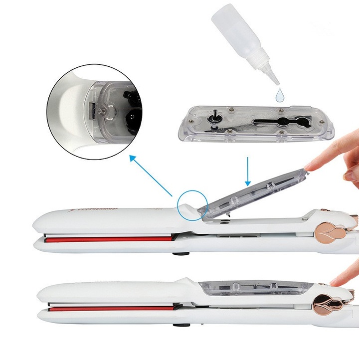 Multi-function infrared clamp plate Steam Hair Straightener Infrared Heating straight hair Tool