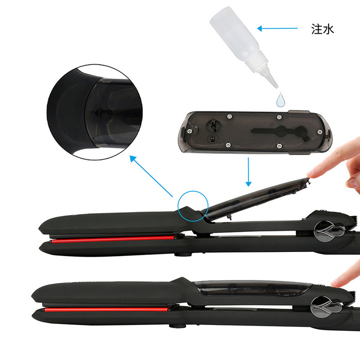 Multi-function infrared clamp plate Steam Hair Straightener Infrared Heating straight hair Tool