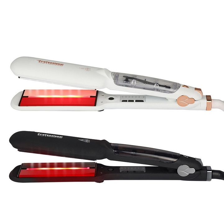 Multi-function infrared clamp plate Steam Hair Straightener Infrared Heating straight hair Tool