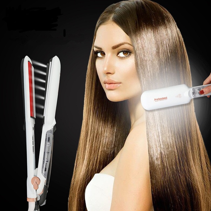 Multi-function infrared clamp plate Steam Hair Straightener Infrared Heating straight hair Tool