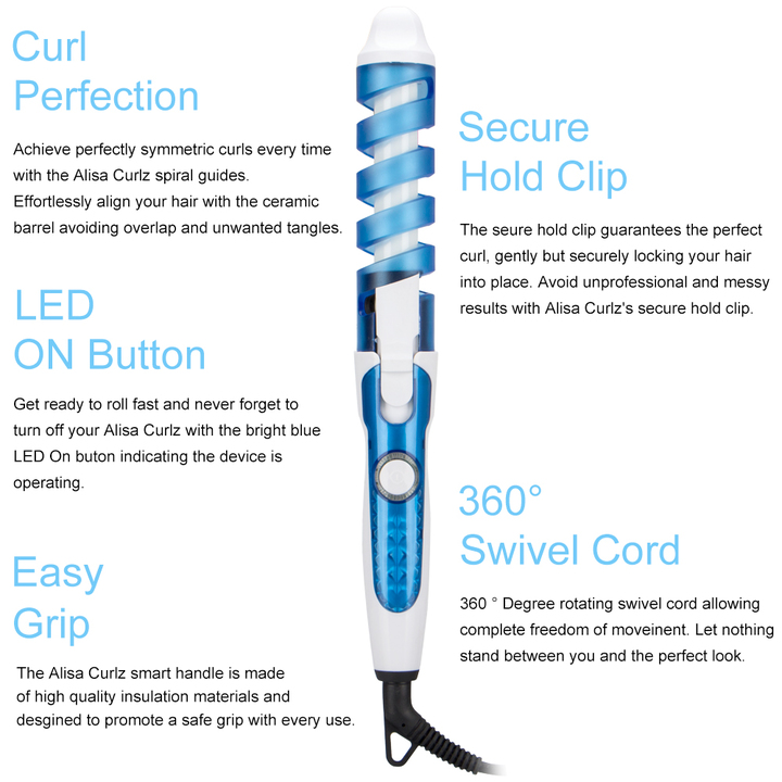 Hair Curler Magic Spiral Curling Iron Fast Heating Curling Wand Electric Hair Styler Styling Tool