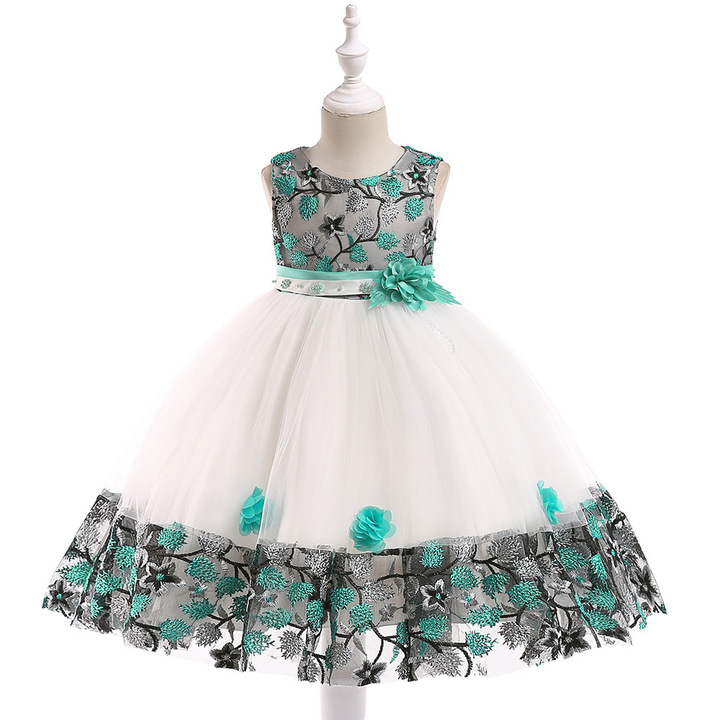 Kids Dresses Girls Party Dress Christmas Girls Dress Children embroidered dress lace princess skirt
