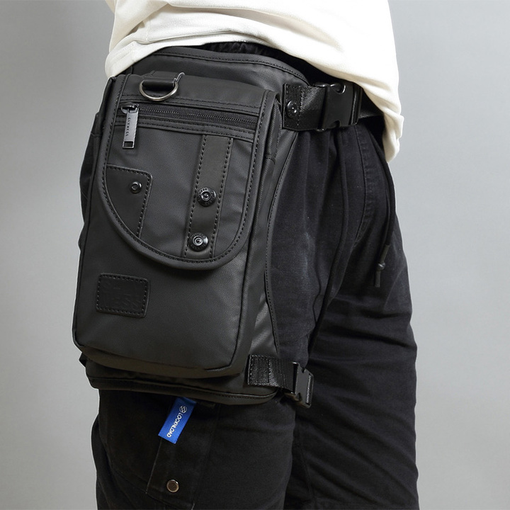 Men Waist Pack Waterproof Nylon/Canvas Messenger Shoulder Bags CrossBody Motorcycle Rider Leg Bags