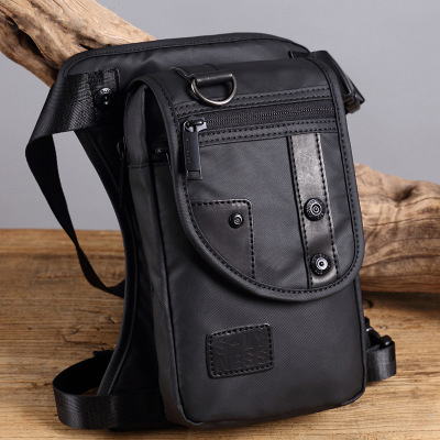 Men Waist Pack Waterproof Nylon/Canvas Messenger Shoulder Bags CrossBody Motorcycle Rider Leg Bags