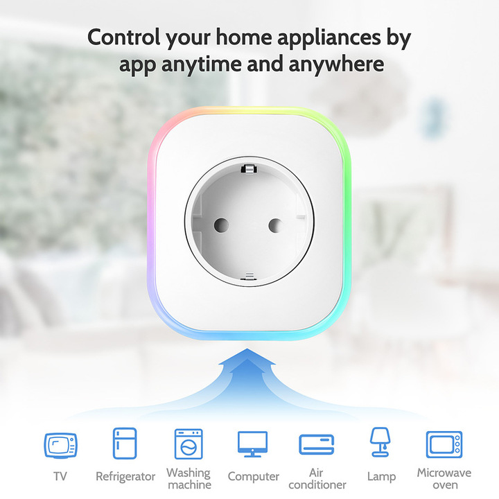 Mini Wifi Smart Socket APP voice timing Mobile phone remote control socket WIFI smart socket
