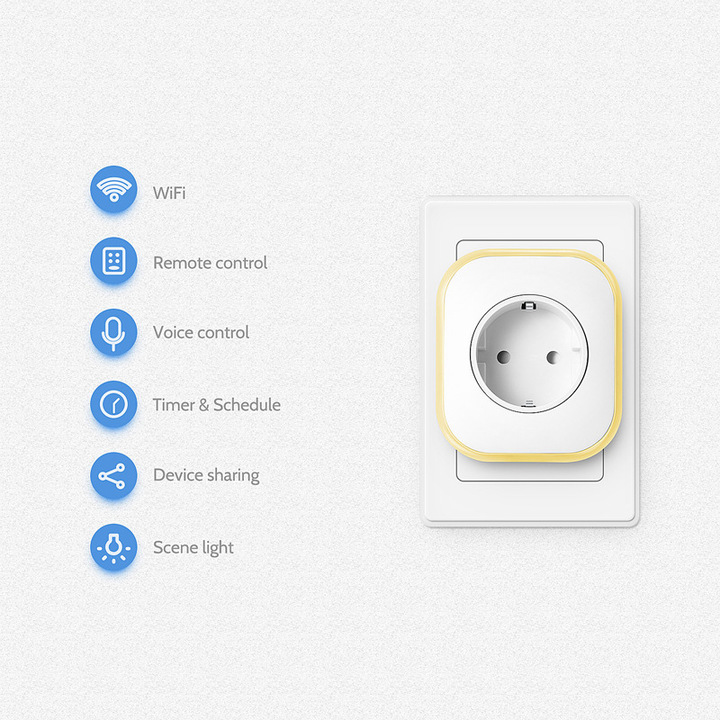 Mini Wifi Smart Socket APP voice timing Mobile phone remote control socket WIFI smart socket