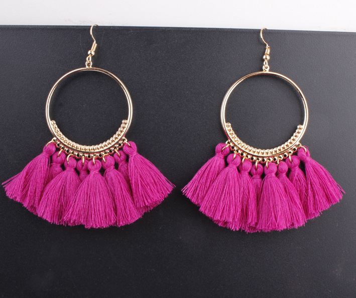 10pcs/lot brand fan tassel earrings female high-grade personality eardrop popular adorn article